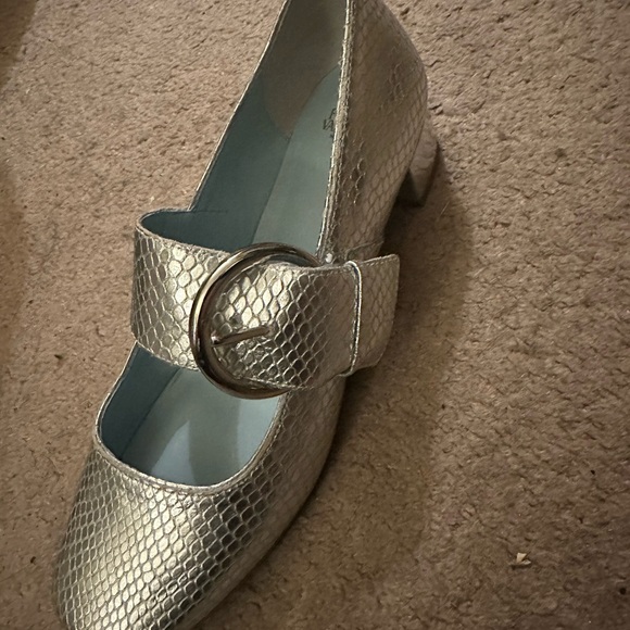 🖤 Frances Valentine Caty Maryjanes in Silver Snake size 8B 🖤 - Picture 13 of 13
